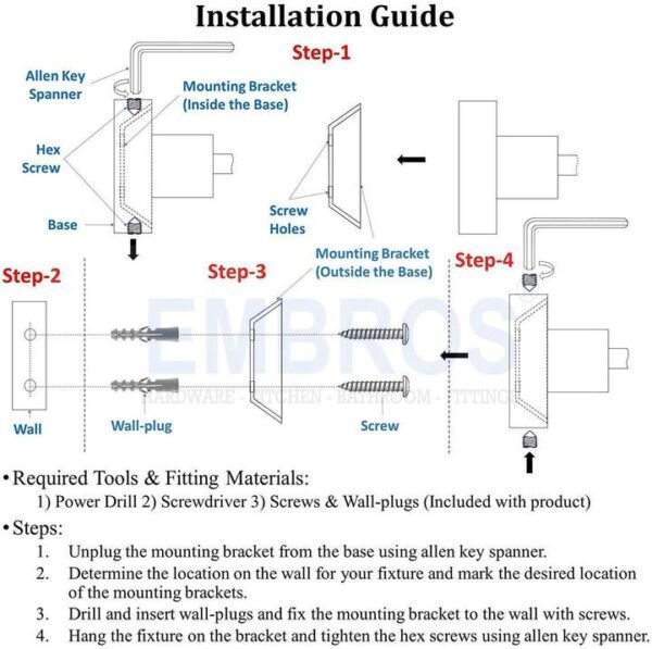 SHOWER SOAP TRAY INSTALLATION GUIDE